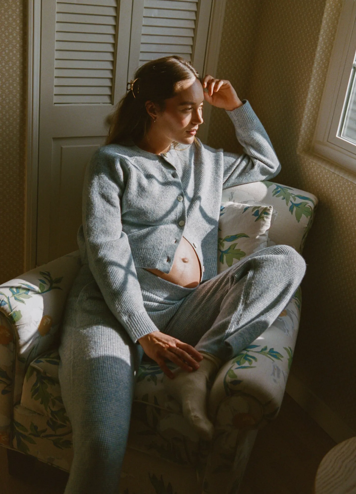 The Cozy Waffle Crop Pant
