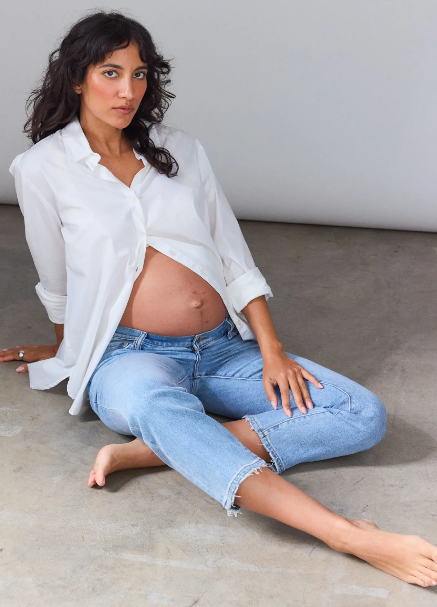 The Crop Maternity Jean