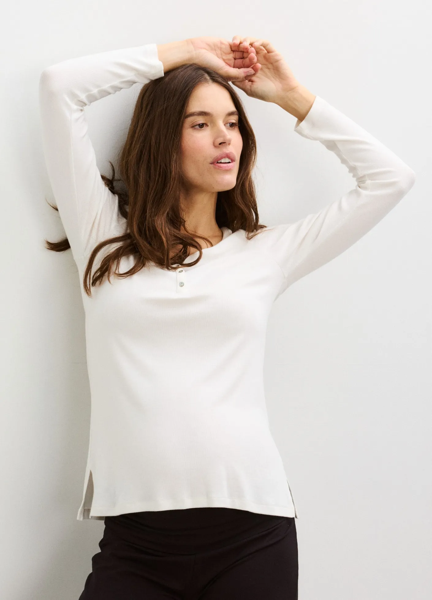 The Softest Rib Nursing Henley